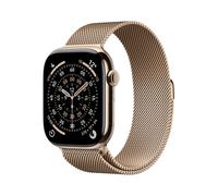 Apple Watch Series 11 Milanaise Loop, Gold, Titanium, 46mm, GPS + Cellular, M/L