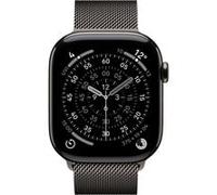 Apple Watch Series 11, Smartwatch Titan Schiefer, Titangehäuse, 46 mm, Milanaise Armband schiefer S/M, Cellular