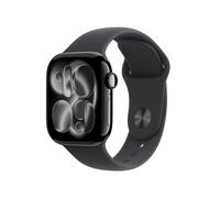 Apple Watch Series 11 Sportarmband, Diamantschwarz, Schwarz, Aluminium, 42mm, GPS + Cellular, S/M, MF834ZR/A