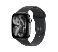 Apple Watch Series 11 Sportarmband, Diamantschwarz, Schwarz, Aluminium, 46mm, GPS + Cellular, M/L, MFC44ZR/A