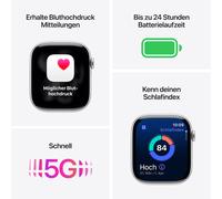 Apple Watch Series 11 Sportarmband, Roségold, Blassrosa, Aluminium, 46mm, GPS + Cellular, S/M