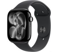 Apple Watch Series 11 Sportarmband S/M 46 mm Aluminium GPS - Smartwatch - diamantschwarz/schwarz