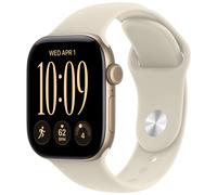 Apple Smartwatch Apple Watch Series 12 42 mm Aluminium (GPS) Lichtgold, Sportarmband Sand M/L