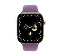 Apple Apple Watch Series 12 (46mm) GPS+5G Smartwatch Titan mit Sportarmband S/M brilliantgold/burgunder