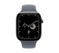 Apple Apple Watch Series 12 (46mm) GPS+5G Smartwatch Titan mit Sportarmband M/L natur/navyblau
