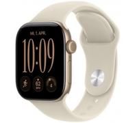 Apple Watch Series 12 GPS 42mm Aluminium lichtgold mit Sportarmband S/M sand