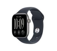 Apple Watch Series 12 42mm - Space Grau Aluminium Case Navyblau Sport Band - M/L