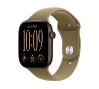 Apple Watch Series 12 GPS 46mm Aluminium dunkelbronze mit Sportarmband M/L olive