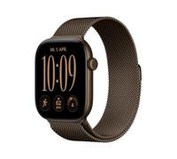 Apple Watch Series 12 GPS, 46 mm Aluminiumgehäuse Dunkelbronze | Smartwatch, Milanaise Armband Dunkelbronze (M/L), Gesundheits-, Fitness- und Schlaftracking, Herzfrequenz, Sicherheit