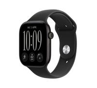 Apple Watch Series 12 GPS 46mm Black Aluminium Gehäuse mit Black Sport Band - S/M