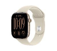 Apple Watch Series 12 GPS 46mm Light Gold Aluminium Case with Sand Sport Band - M/L (MJEP4ZR/A)