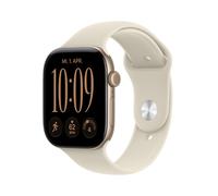 Apple Watch Series 12 GPS 46mm Light Gold Aluminium Gehäuse mit Sand Sport Band - M/L