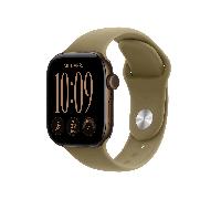 Apple Watch Series 12 GPS + Cellular 42mm Dark Bronze Aluminium Case with Olive Sport Band - S/M (MJG44ZR/A)