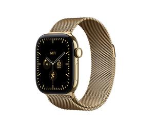 Apple Watch Series 12 GPS + Cellular 42mm Radiant Gold Titanium Case with Radiant Gold Milanese Loop
