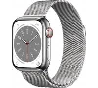 Apple Watch Series 8 GPS + Cellular 41mm Edelstahl mit Milanaise-Armband silber/silber