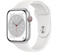 Apple Watch Series 8 GPS + Cellular 45mm Aluminium mit Sportarmband silber/weiss