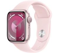 Apple Watch Series 9 (41mm) GPS Smartwatch Aluminium mit Sportarmband S/M rosé/hellrosa
