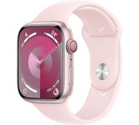 Apple Watch Series 9 (GPS + Cellular) - 45 mm - Pink Aluminum - intelligente Uhr mit Sportband - Flouroelastomer - Light Pink