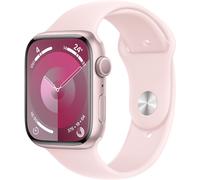 Apple Watch Series 9 (45mm) GPS Smartwatch Aluminium mit Sportarmband M/L rosé/hellrosa