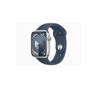 Apple Watch Series 9 GPS 45mm - Silver Aluminium Case with Storm Blue Sport Band - M/L