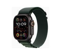 Apple Watch Ultra 2 - 49 mm - Black Titanium - intelligente Uhr mit Alpine Loop - Stoff - dunkelgrün
