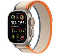 Apple Watch Ultra 2 (49mm) GPS+4G Smartwatch Titan mit Trail Loop Armband (S/M) titan/orange/beige