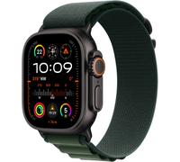 Apple Watch Ultra 2 (49mm) GPS+4G Titan mit Alpine Loop Armband (L) schwarz/dunkelgrün