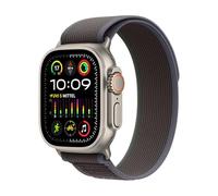 Apple Watch Ultra 2 (GPS + Cellular, 49 mm) Smartwatch mit robustem Titangehäuse und Trail Loop Armband (M/L) in Blau/Schwarz. Fitnesstracker, präzises GPS, extra Lange Batterielaufzeit, CO₂ neutral