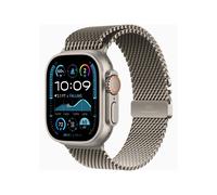 Apple Watch Ultra 2, GPS + Cellular, 49mm, Titangehäuse Natur, Milanaise Armband Natur, Medium (155-