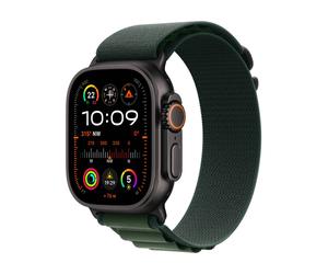 Apple Watch Ultra 2 Titan Schwarz Titan Schwarz 49mm Small (130-160 mm Umfang) Dunkelgrün GPS + Cellular