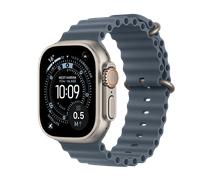 Apple Watch Ultra 3 (2025) 5G 49mm Natural Titanium Case with Ocean Band - Anchor Blue
