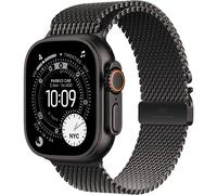 Apple Watch Ultra 3 49 mm Titan Schwarz mit Milanaise Armband Titan Schwarz - L