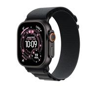 Apple Watch Ultra 3 GPS + Cellular 49 mm Premium Smartwatch für Lauftraining und Kombinationssport mit robustem Titangehäuse in Schwarz und Alpine Loop in Schwarz (Small)