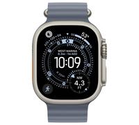 Apple Watch Ultra 3 natur mit Ocean Armband maritimblau