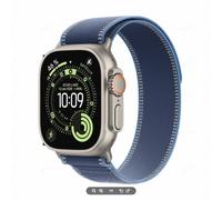 APPLE Watch Ultra 3 GPS + Cellular 49mm Natur Titan Gehäuse mit Blau/Leuchtend Blau Trail Loop - M/L
