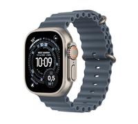 Apple Watch Ultra 3 natur mit Ocean Armband maritimblau