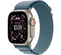 APPLE Watch Ultra 3 GPS + Cellular 49mm Natürliches Titan-Gehäuse mit Hellblauem Alpine Loop - Klein