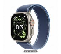 Apple Watch Ultra 3 GPS + Mobilfunk 49mm Natur Titan Gehäuse mit Blau/Hellblau Trail Loop - S/M