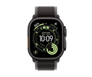 Apple Watch Ultra 3 Titan Schwarz Trail Loop Schwarz/Kohlegrau M/L