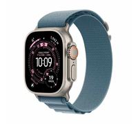 Apple Watch Ultra 3 49mm Natürliches Titan mit hellblauem Alpine Loop - L
