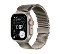Apple Watch Ultra 3 49mm Natürliches Titan mit Milanaise-Loop in Naturtitan - S