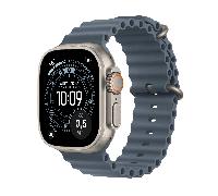Apple Watch Ultra 3 natur mit Ocean Armband maritimblau