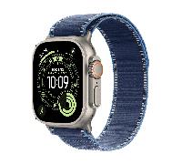Apple Watch Ultra 3 Titanium Cellular 49mm Natur (Trail Loop blau/hellblau) M/L (MEWU4QF/A)