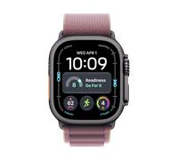 Apple Watch Ultra 4 Cellular 49mm Schwarz Titan Case Schwarz Titan Case Brugunder Alpine Band- S