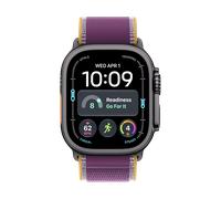 Apple Watch Ultra 4 Cellular 49mm Schwarz Titan Case Schwarz Titan Case Burgunder Trail Loop - S/M