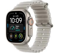 Apple Watch Ultra 4 GPS + Cellular 49mm Titangehäuse natur + Ocean Armband halbtransparentes grau