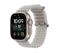 Apple Watch Ultra 4 GPS + Cellular 49mm Natural Titanium mit Ocean Armband halbtransparentes grau