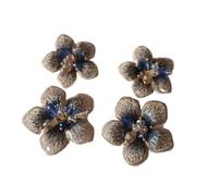 Applikation, bestickter Aufnäher, 4 Stück, DIY 3D-Blumen-Strass-Perlen-Aufnäher for Kleidung, Stickerei, Spitzenapplikationen for Taschen, dekorative Parches-Applikationen, Abzeichen(Model 2)
