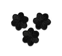 Applikationen - Kids and Hits - aufbügelbar Blumen schwarz 3 St