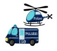 Applikationen - Kids and Hits - aufbügelbar Polizei farbig 2 St